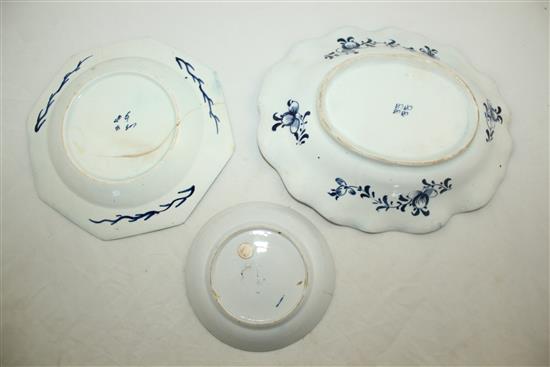 Lowestoft saucer, Bow plate and similar dish